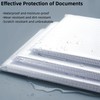 12Pcs Plastic Wallets Zip Lock Folders, Waterproof Document Wallet Bag,