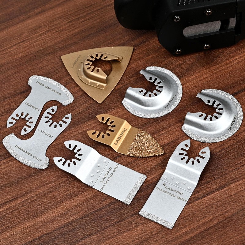 LABOFiC 10Pcs Diamond Oscillating Blades, Flush Cut Grout Oscillating Multi