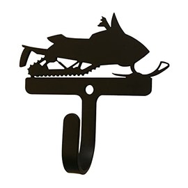 Village Wrought Iron Snowmobile Wall Hook Decorative Small