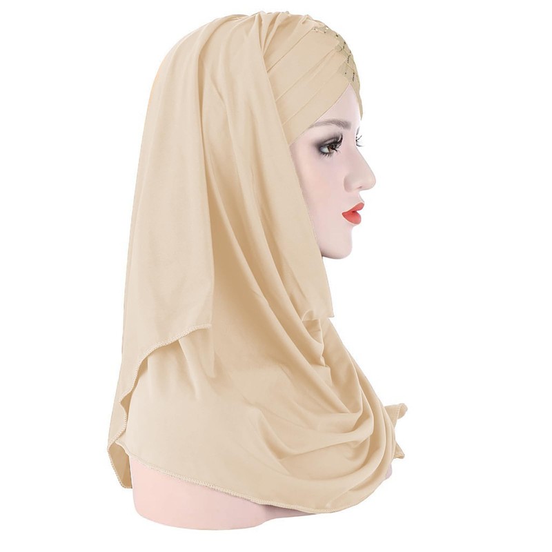 MSINMINW Muslim Hijab for Women Lightweight Long Adjustable Islamic Elastic