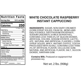 Cappuccino Supreme 2 lb bag White Chocolate Raspberry Instant Cappuccino Mix