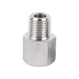 Goldpea Stainless Steel 304 1/4" NPT Female x M14*1.5 Male Thread Adapter Metric Convert NPT Pipe Fiiting 1pc