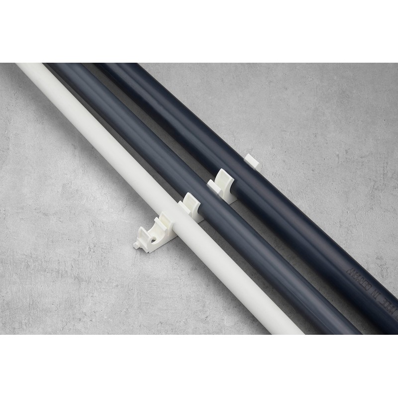 SOMA Pipe Clip Plastic White 25 mm Pack of 24