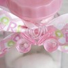 Adorox (144 Pieces) Pink Acrylic Baby Pacifiers Baby Shower Decoration