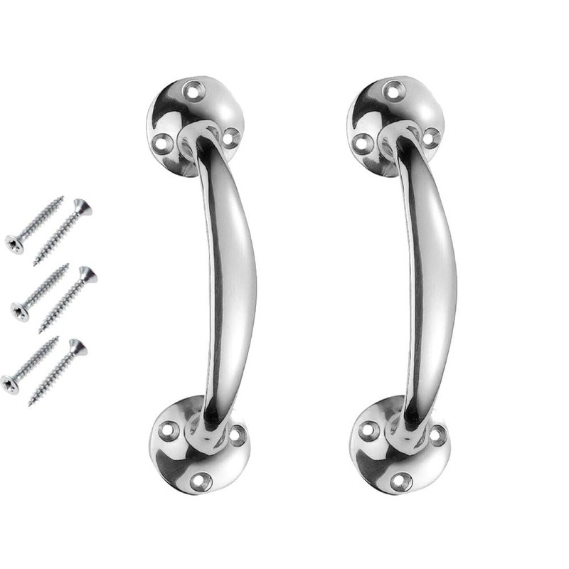 SISI UK Chrome Plated Victorian Bow Shaped Handles 150mm Bow