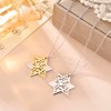 EUEAVAN Jewish Prayer Shema Yisrael Necklace for Women Two-Tone Star