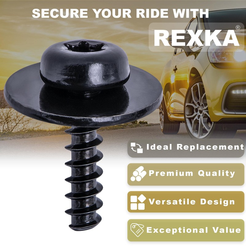 Rexka 10pcs Under-Body Shield Screw for Ford