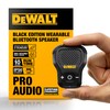 DEWALT Wearable Bluetooth Speaker [Onyx Edition - Black] Clip-On Wireless