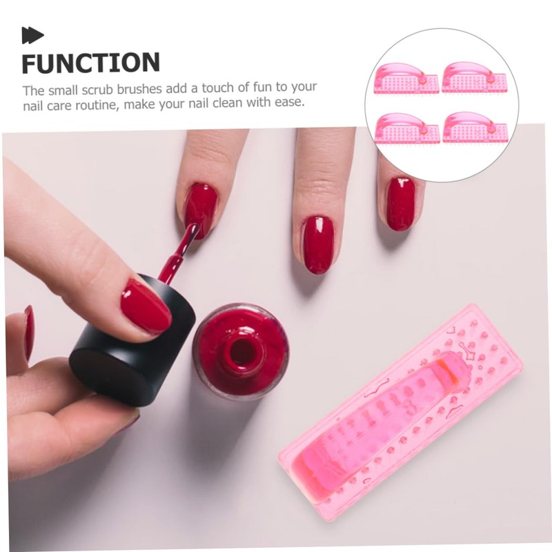 VICASKY 4pcs Nail Cleaning Brushes Durable Fingernail and Toenail Scrubbers