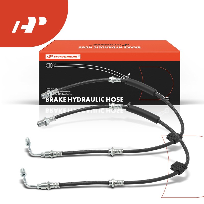A-Premium Front Driver and Passenger Side Brake Hydraulic Hose Compatible