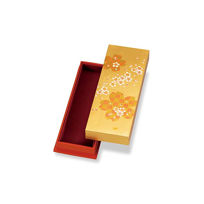 Mitani M17298-0 Yamanaka Lacquerware Storage Box, Gold, 8.3 inches (21