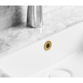 Greenspring Bathroom Sink Basin Trim Overflow Cover Brass Insert In Hole Round Caps Cover Idea Gold Finish