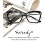 FEISEDY Crystal Cat Eye Reading Glasses Blue Light Blocking Reader