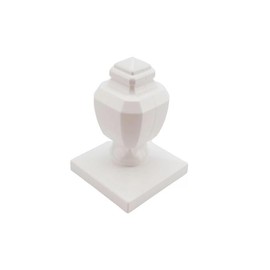 5" x 5" Vinyl Post Cap - Coachman - White (2 pack)