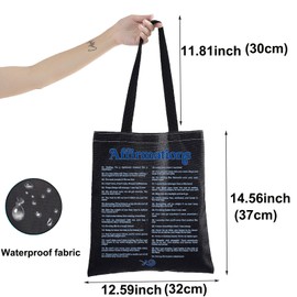 BWWKTOP Song Lyrics Canvas Tote Bag Singer Album Inspired Gifts Singer Fans Shoulder Bag For Fans, Affirmations Tg Bl, One Size