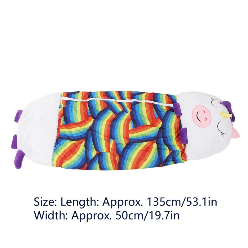 Kids Sleeping Bag Cartoon Animals Soft Plush Wearable Foldable Prevents