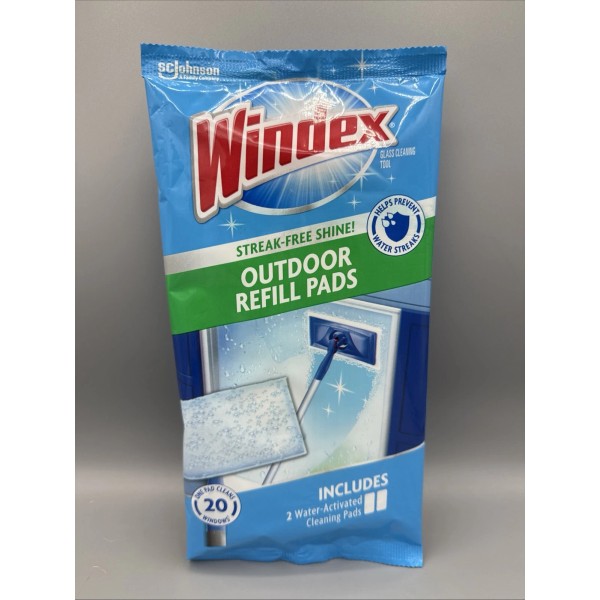 Windex Outdoor Refill Pads 2 Count (1 Pack) Window Glass