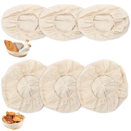 Linen Insert for Proofing Basket, 6 Pieces Linen Insert for Bread Proofing Basket Cloth, Linen Cloth for Proofing Baskets, Oval/Round Fermentation Basket, Linen Liner for Baking Dough, Fermentation Basket, Linen Liner for Cooking Baskets Bread