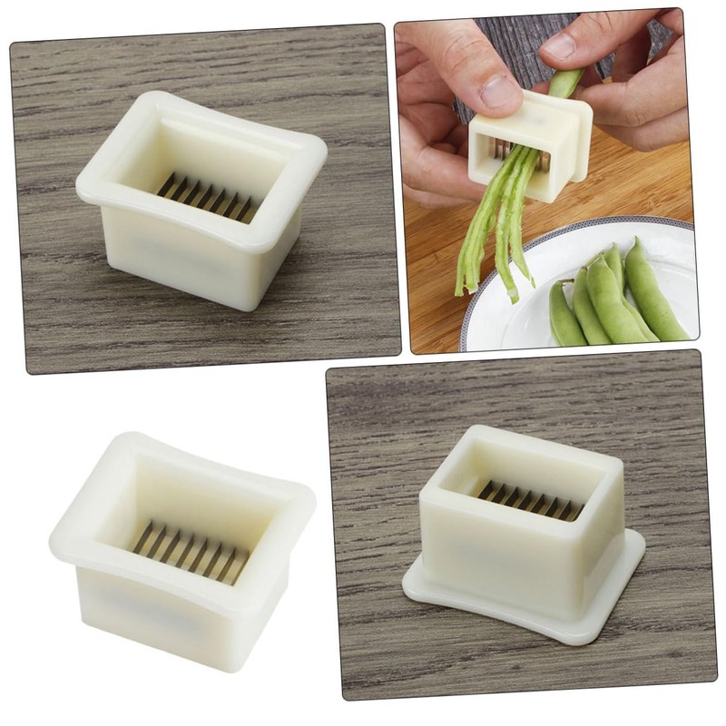 LABRIMP Stainless Steel Bean Slicer Slicer for Kitchen Gadget Vegetable