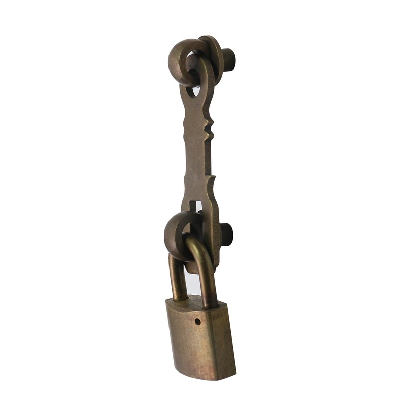 Chinflly Padlock Vintage Retro Heavy Duty Door Lock Bronze Locker