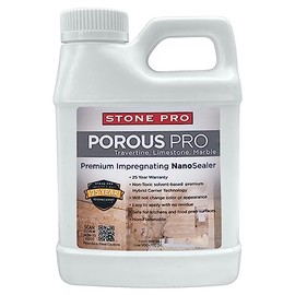 Stone Pro – Porous Pro Sealer (1 Pint – 16 Fl Oz) (for Sealing Travertine, Limestone, Marble & Porous Stone)