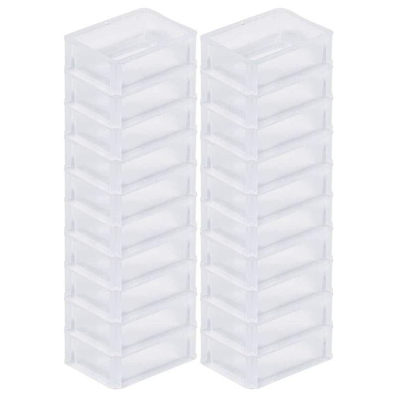 PROREGAL SuperSparSet 20 x Transparent Euro Containers BasicLine with Closed