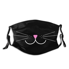 LVGOOKI LVGOOKI 3 Pcs Cute Cat Face Mask Mouth Mask With 6 Filter Pocket Reusable Washable Adjustable Mask For Adults