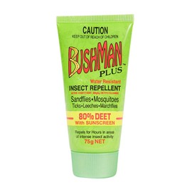 Bushman Plus 80% Deet with Sunscreen DryGel Tube 75 g, 75 grams