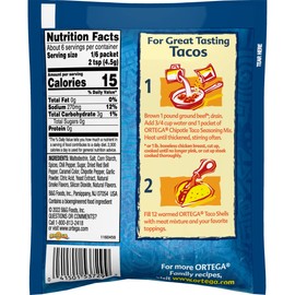 Ortega Seasoning Mix, Chipotle, 1 Ounce (Pack of 12)