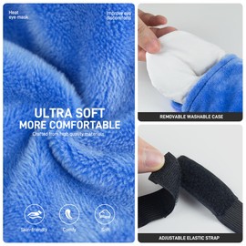 MEISENHOME Microwave Heated Eye Mask for Dry Eyes, Moist Heat Eye Compress Weighted Warm Eye Mask for Dry Eyes, Stye Eye Treatment, Puffy Eyes, Sleeping, Relaxation, Therapy (Blue)