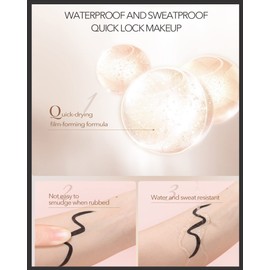 3 Pcs Matte Black Waterproof Smudge-proof Gel Eyeliner Pencil, Fade-Proof Cream Eyeliner Pen Smooth Easy-to-Sharpen Tattoo Pencil, Cat Eye/Smoky Eye Makeup, Waterline Gel Eye Liner Pencil,Gift for Women Gift