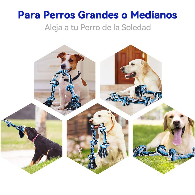 TAKMOO Juguetes para Perro, Cuerda para Masticar Perros, Cuerda Indestructible