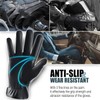 QUKOPSE Winter Leather Gloves for Men,Touchscreen Snow Driving Gloves with