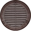 Brown ABS Plastic Round Air Vent Grille 100mm Diameter