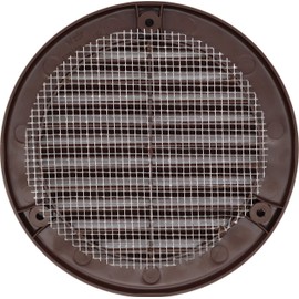 Brown ABS Plastic Round Air Vent Grille 100mm Diameter