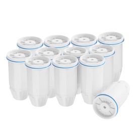 Fit for zero Pitchers and Dispenser, Cobectal Water Filter Replacement for ZR-001 ZR-004 ZP-006 ZR-017 Water Filter,Multi-Stage Filter System Reduce Lead, Chromium, PFOA/PFOS and TDS, Pack of 12
