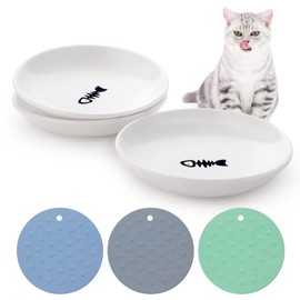 Platos de cerámica para gatos: cuencos de comida húmeda y seca, antiestrés y antideslizantes