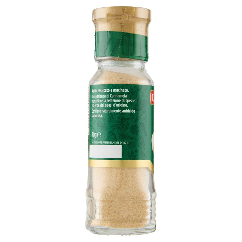 Cannamela, Linea Maxi Oro, Aglio Macinato Essiccato, Confezione da 70g,