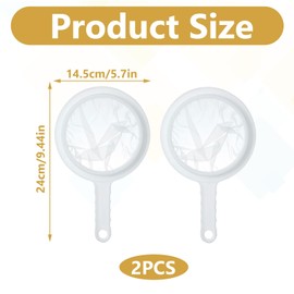 Pack of 2 Fine, Plastic Sieve Kefir, Hair Sieve Kitchen, Fine Sieve, Strainer, Kitchen Sieve, Plastic, Suitable for Filtering Yogurt, Flour and Honey