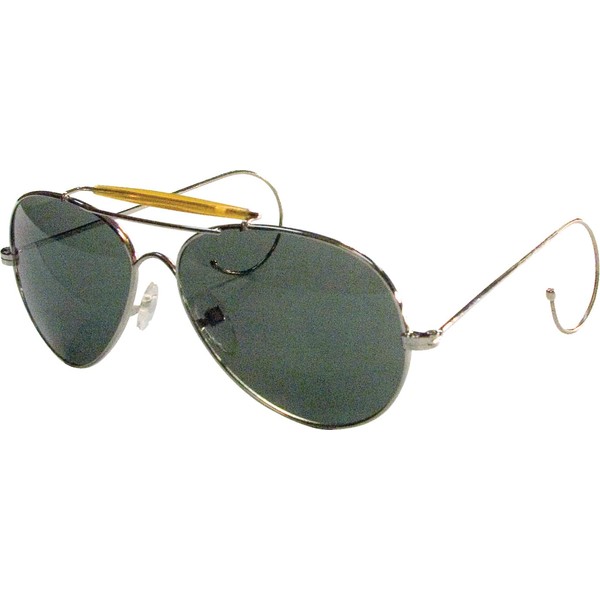 Rothco Aviator Air Force Style 58MM Sunglasses with Case, Green