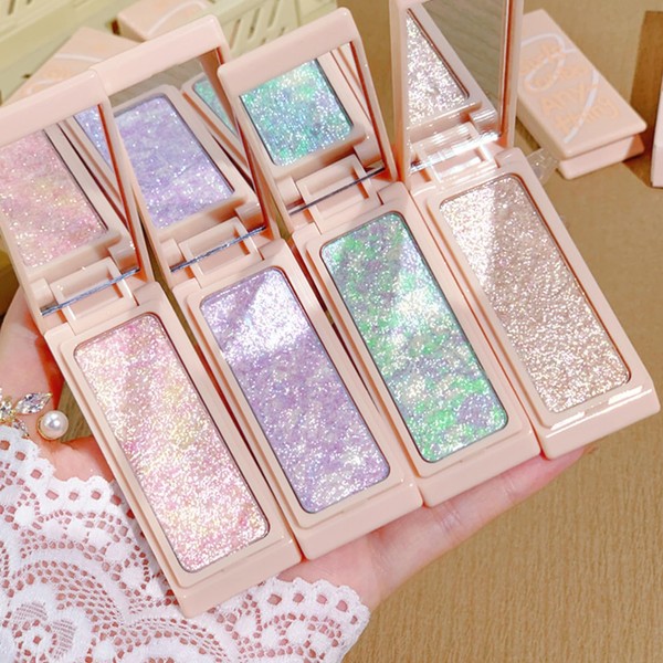 Highlighter Powder Palette, Shimmer Glitter Highlighter, High-End Highlighting Palette, Highlighting