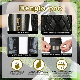 Soccer Shin Guards for Kids Youth Adults Shin Pads and Sleeves with Optimized Insert Pocket for 3-15 Years Old Boys and Girls (Black, Small (2'9" - 3'4" Tall))