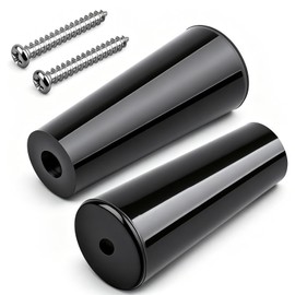 E227 2.25" RV Door Stop, Black Rubber 2 1/4' Door Bumper, 2 Pack