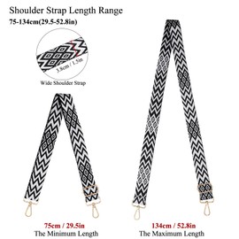 Long Keeper Wide Handbag Strap - Adjustable Replacement Bag Strap Shoulder Strap, Guitar Style Cross Body Bag Strap for Purse Shoulder Bag Long Bag