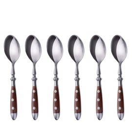 GRÄWE Nürnberg Coffee Spoons Set of 6 Brown Dessert Spoons
