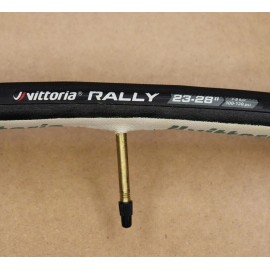 Vittoria Rally Tubular 700x23, 700x25 Black or Tan 48mm Presta Bicycle Tire - 23mm Black