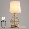 YEPOLI Gold Cordless Lamp,Touch Stepless Dimming,8000mAh Rechargeable Battery Table Lamp,Gold