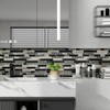 5-Sheet Glass Backsplash Tiles, 5 Square Feet Black Glass Mosaic