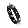 MILAKOO Black Punk Leather Armband - Spike Studded Rivet Punk