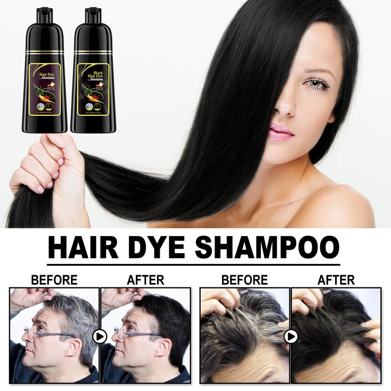 Dyceittdia Hair Dye Shampoo, Shampoo for Coloured Hair, Smoothing Shampoo,